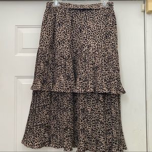 NWT leopard tiered skirt